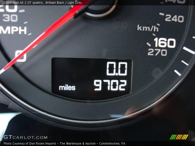 Brilliant Black / Light Grey 2009 Audi A3 2.0T quattro