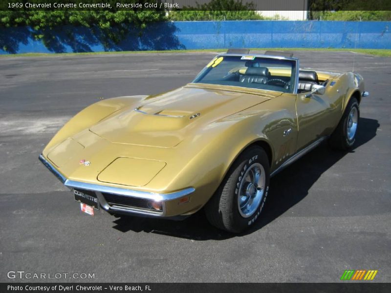 Riverside Gold / Black 1969 Chevrolet Corvette Convertible