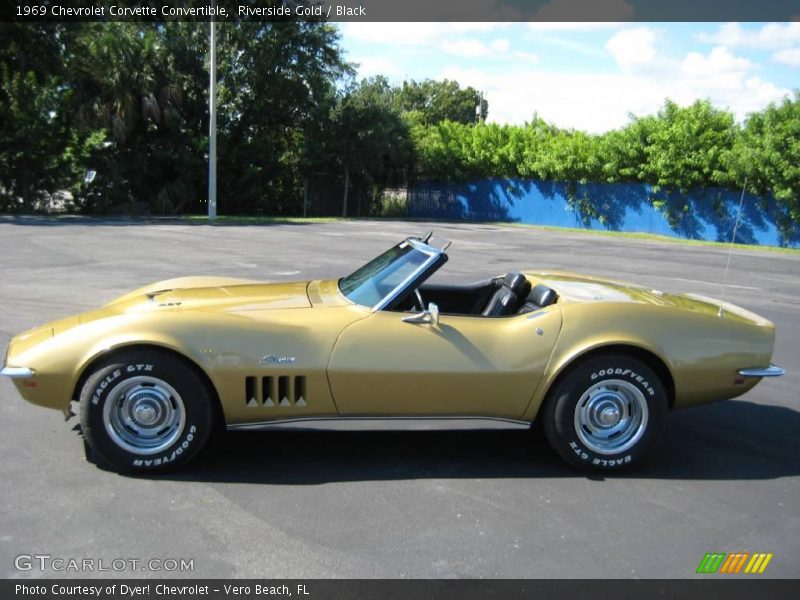 Riverside Gold / Black 1969 Chevrolet Corvette Convertible