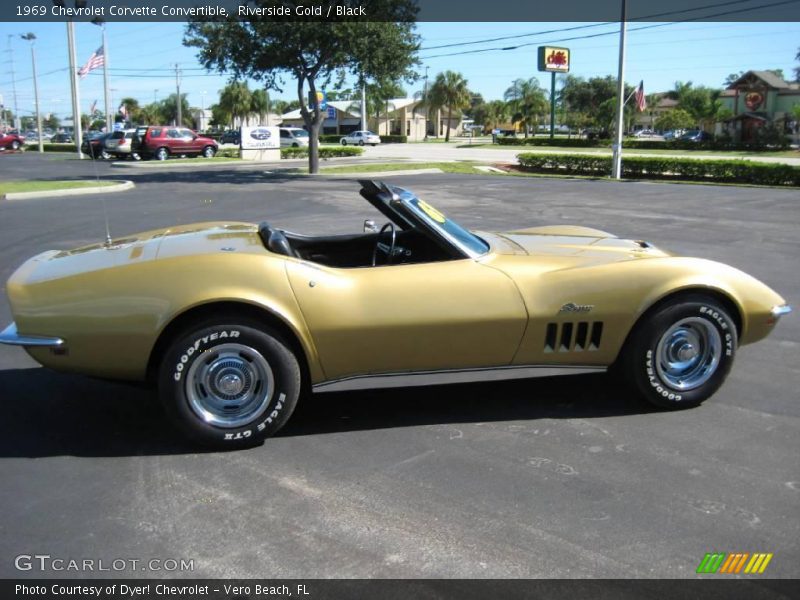 Riverside Gold / Black 1969 Chevrolet Corvette Convertible