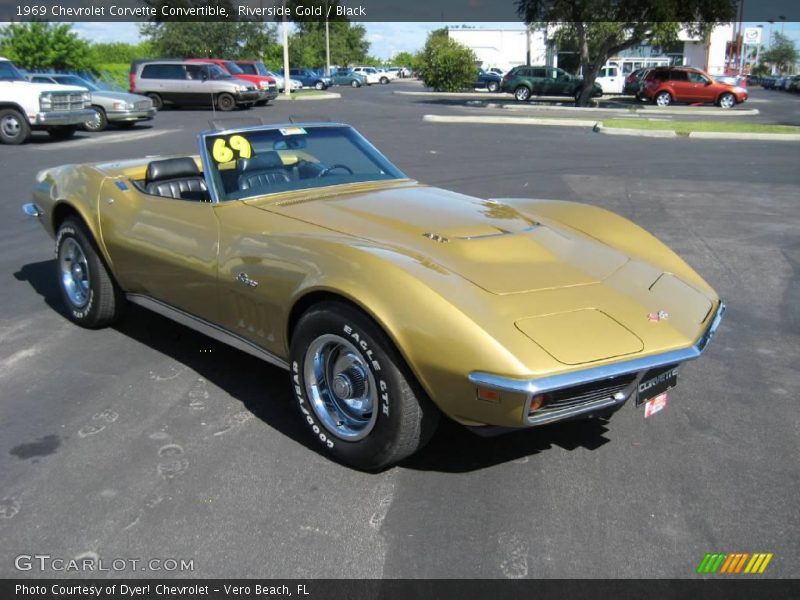 Riverside Gold / Black 1969 Chevrolet Corvette Convertible