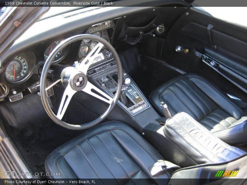 Riverside Gold / Black 1969 Chevrolet Corvette Convertible