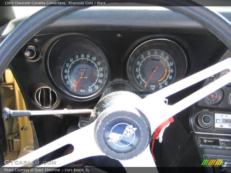 Riverside Gold / Black 1969 Chevrolet Corvette Convertible