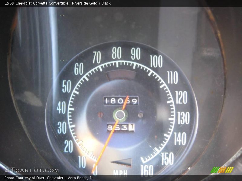 Riverside Gold / Black 1969 Chevrolet Corvette Convertible
