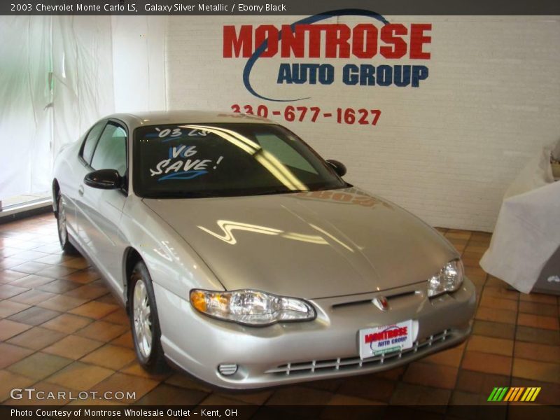 Galaxy Silver Metallic / Ebony Black 2003 Chevrolet Monte Carlo LS