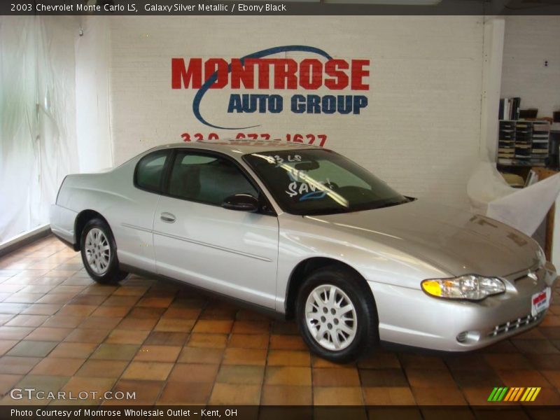 Galaxy Silver Metallic / Ebony Black 2003 Chevrolet Monte Carlo LS