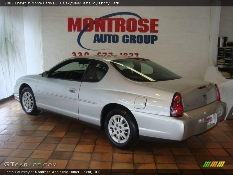 Galaxy Silver Metallic / Ebony Black 2003 Chevrolet Monte Carlo LS