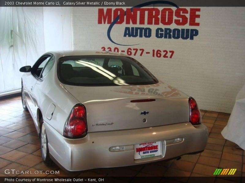 Galaxy Silver Metallic / Ebony Black 2003 Chevrolet Monte Carlo LS
