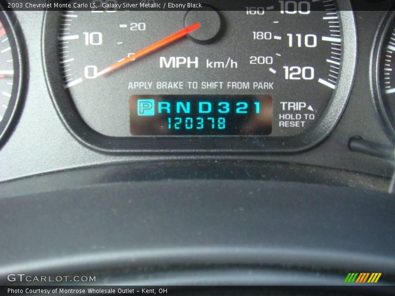 Galaxy Silver Metallic / Ebony Black 2003 Chevrolet Monte Carlo LS