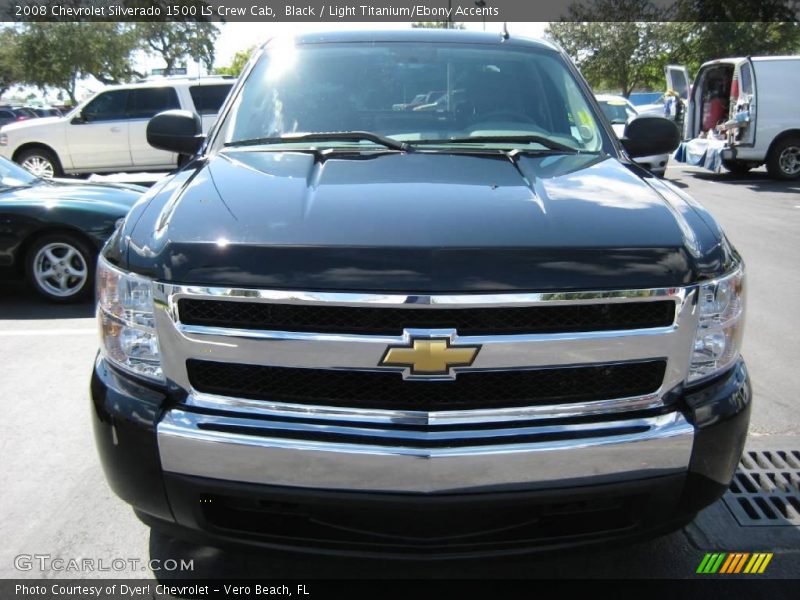 Black / Light Titanium/Ebony Accents 2008 Chevrolet Silverado 1500 LS Crew Cab