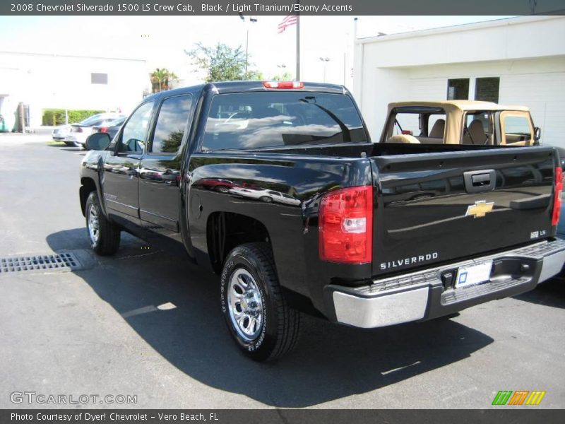 Black / Light Titanium/Ebony Accents 2008 Chevrolet Silverado 1500 LS Crew Cab