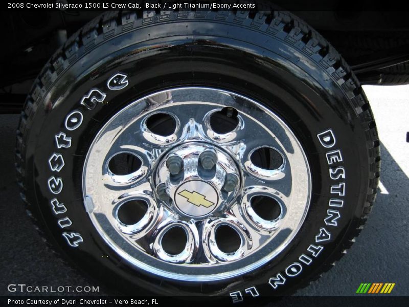 Black / Light Titanium/Ebony Accents 2008 Chevrolet Silverado 1500 LS Crew Cab