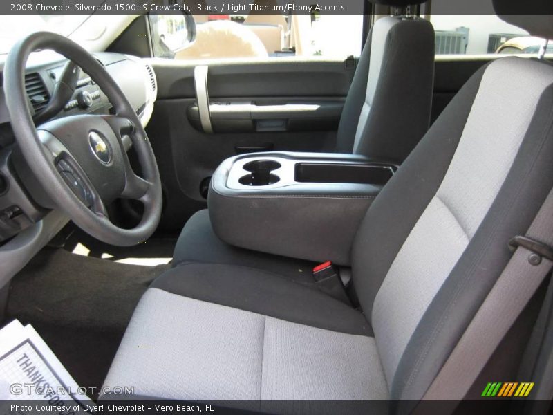 Black / Light Titanium/Ebony Accents 2008 Chevrolet Silverado 1500 LS Crew Cab