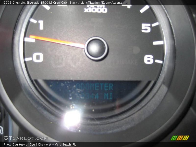 Black / Light Titanium/Ebony Accents 2008 Chevrolet Silverado 1500 LS Crew Cab