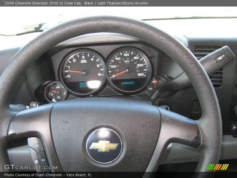 Black / Light Titanium/Ebony Accents 2008 Chevrolet Silverado 1500 LS Crew Cab