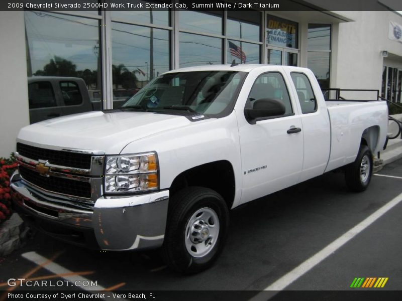 Summit White / Dark Titanium 2009 Chevrolet Silverado 2500HD Work Truck Extended Cab