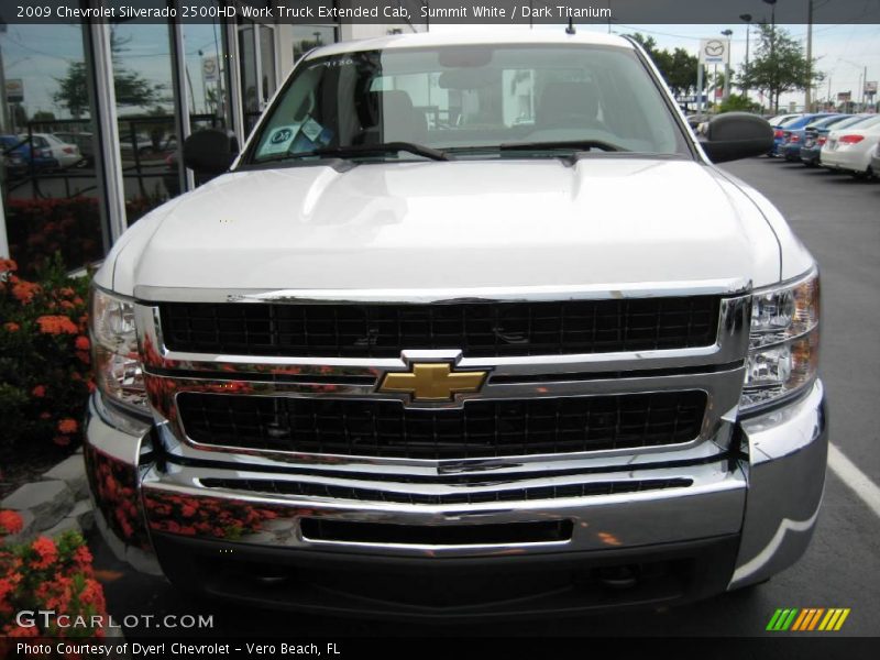Summit White / Dark Titanium 2009 Chevrolet Silverado 2500HD Work Truck Extended Cab