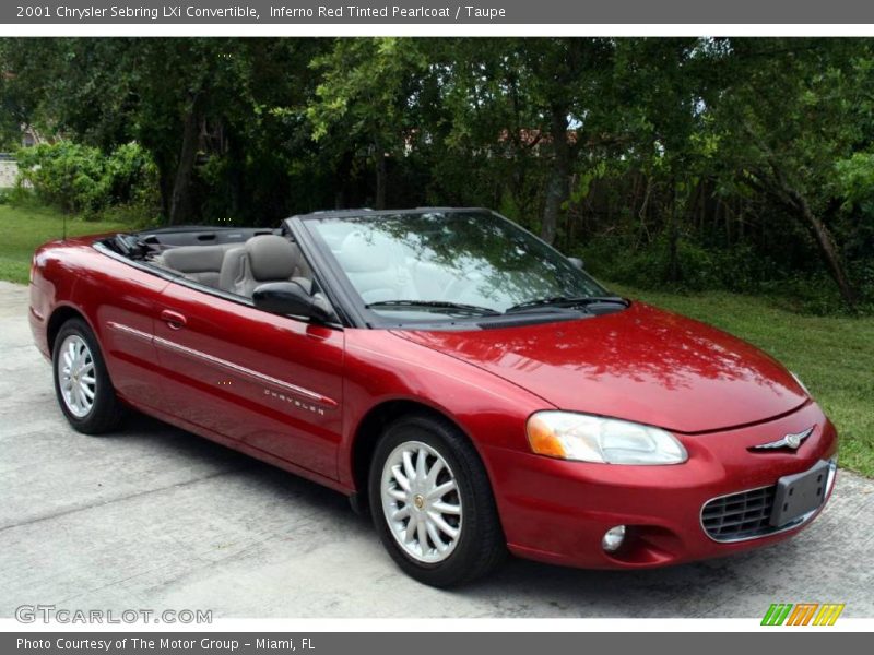 Inferno Red Tinted Pearlcoat / Taupe 2001 Chrysler Sebring LXi Convertible