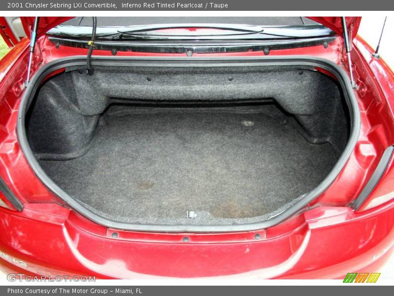 Inferno Red Tinted Pearlcoat / Taupe 2001 Chrysler Sebring LXi Convertible