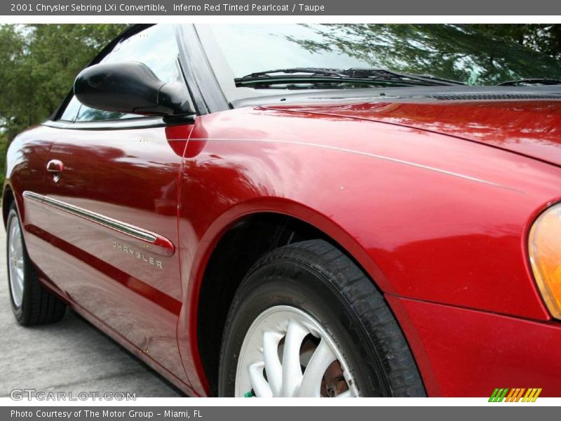 Inferno Red Tinted Pearlcoat / Taupe 2001 Chrysler Sebring LXi Convertible