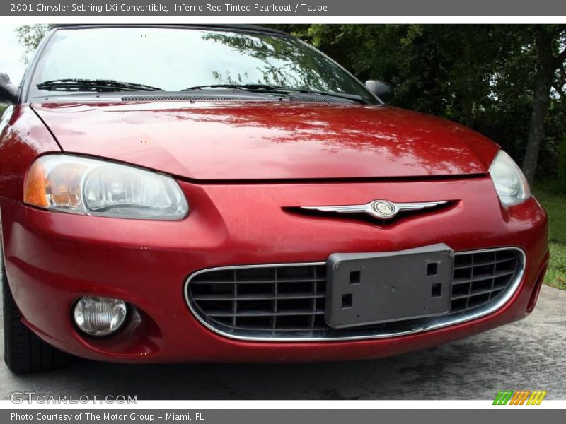 Inferno Red Tinted Pearlcoat / Taupe 2001 Chrysler Sebring LXi Convertible
