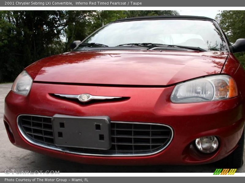 Inferno Red Tinted Pearlcoat / Taupe 2001 Chrysler Sebring LXi Convertible
