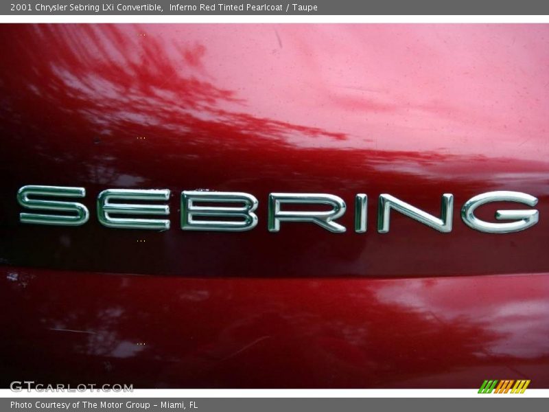 Inferno Red Tinted Pearlcoat / Taupe 2001 Chrysler Sebring LXi Convertible
