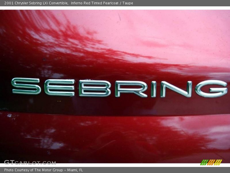 Inferno Red Tinted Pearlcoat / Taupe 2001 Chrysler Sebring LXi Convertible