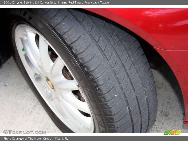 Inferno Red Tinted Pearlcoat / Taupe 2001 Chrysler Sebring LXi Convertible