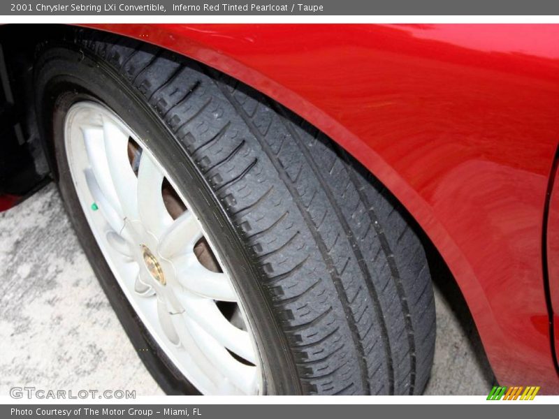 Inferno Red Tinted Pearlcoat / Taupe 2001 Chrysler Sebring LXi Convertible