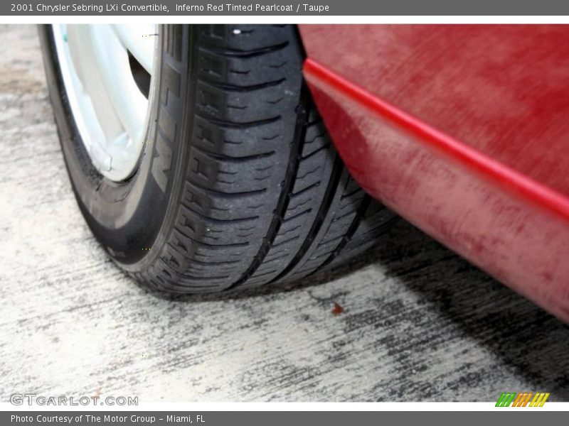 Inferno Red Tinted Pearlcoat / Taupe 2001 Chrysler Sebring LXi Convertible