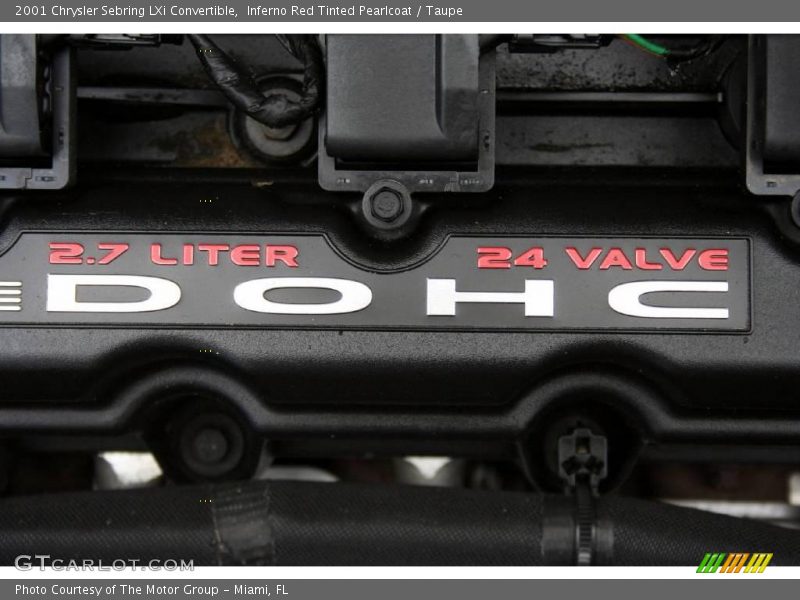 Inferno Red Tinted Pearlcoat / Taupe 2001 Chrysler Sebring LXi Convertible