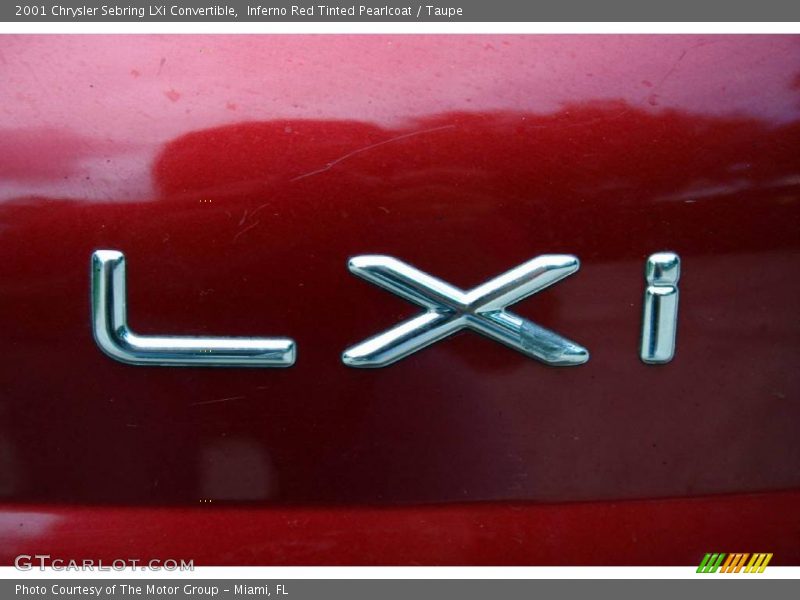 Inferno Red Tinted Pearlcoat / Taupe 2001 Chrysler Sebring LXi Convertible