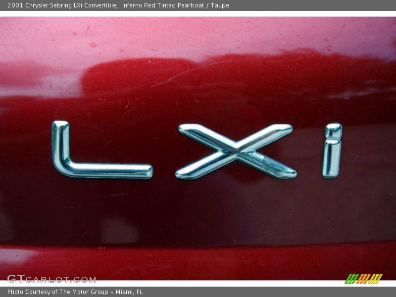 Inferno Red Tinted Pearlcoat / Taupe 2001 Chrysler Sebring LXi Convertible