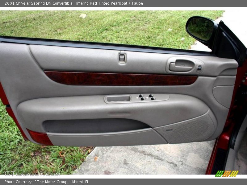 Inferno Red Tinted Pearlcoat / Taupe 2001 Chrysler Sebring LXi Convertible