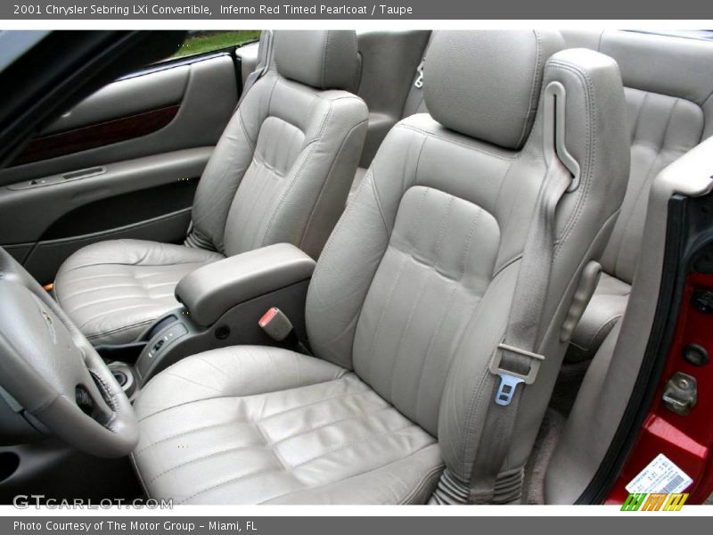 Inferno Red Tinted Pearlcoat / Taupe 2001 Chrysler Sebring LXi Convertible