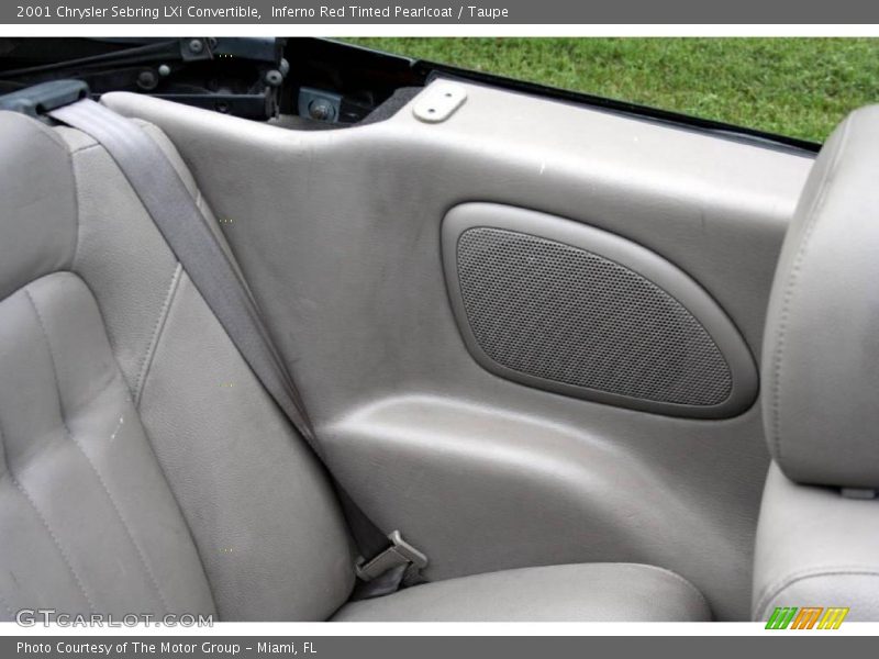 Inferno Red Tinted Pearlcoat / Taupe 2001 Chrysler Sebring LXi Convertible