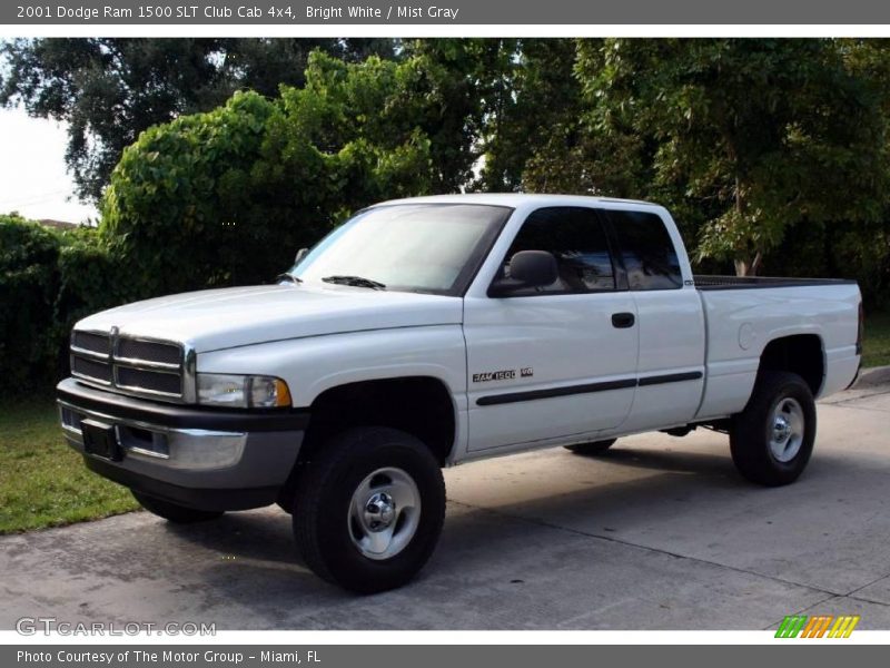 Bright White / Mist Gray 2001 Dodge Ram 1500 SLT Club Cab 4x4