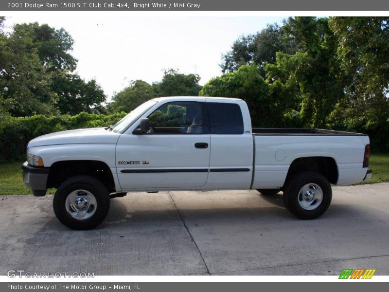 Bright White / Mist Gray 2001 Dodge Ram 1500 SLT Club Cab 4x4