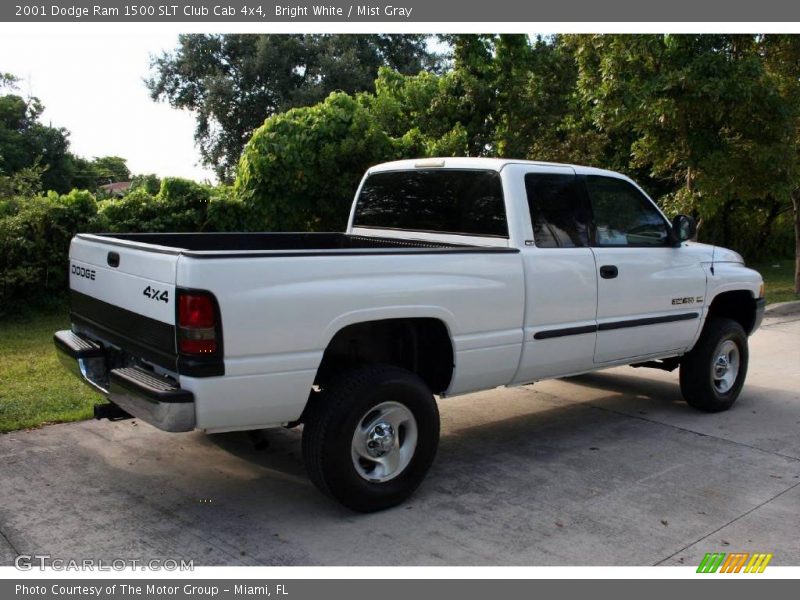 Bright White / Mist Gray 2001 Dodge Ram 1500 SLT Club Cab 4x4