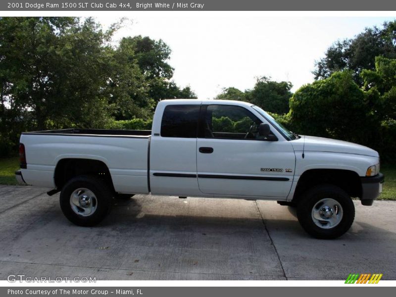 Bright White / Mist Gray 2001 Dodge Ram 1500 SLT Club Cab 4x4