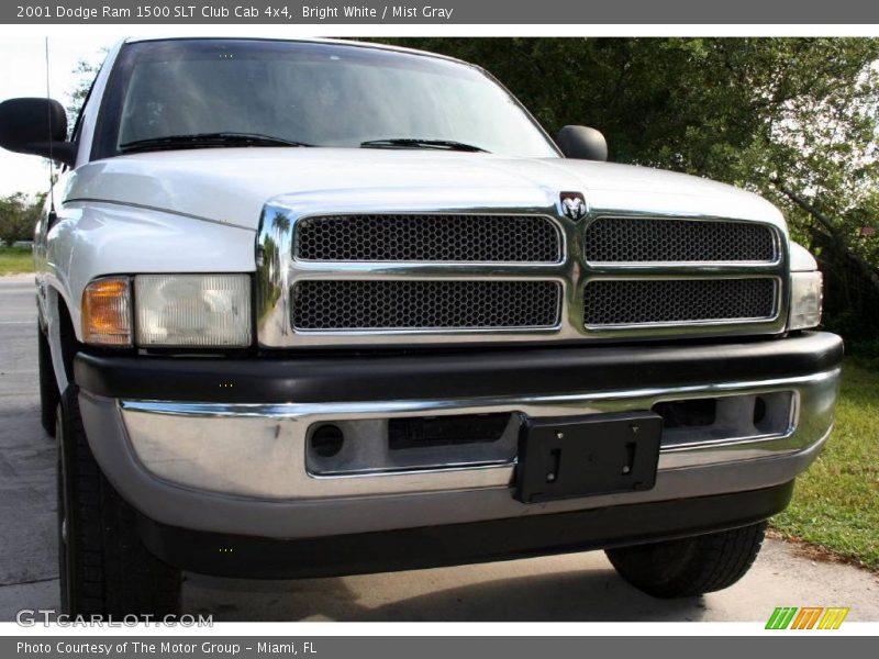 Bright White / Mist Gray 2001 Dodge Ram 1500 SLT Club Cab 4x4