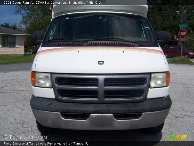 Bright White / Mist Gray 2001 Dodge Ram Van 3500 Bus Conversion