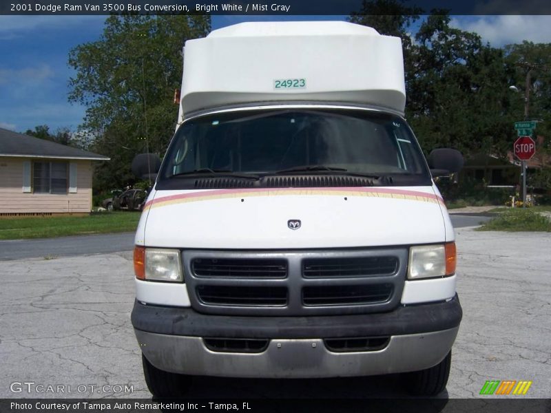 Bright White / Mist Gray 2001 Dodge Ram Van 3500 Bus Conversion