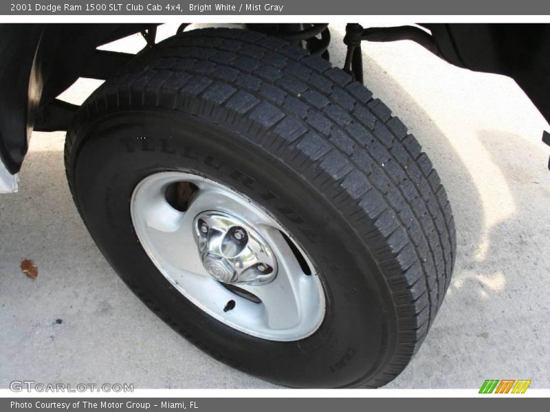 Bright White / Mist Gray 2001 Dodge Ram 1500 SLT Club Cab 4x4