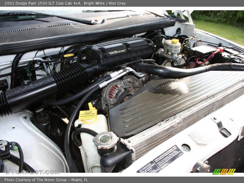 Bright White / Mist Gray 2001 Dodge Ram 1500 SLT Club Cab 4x4