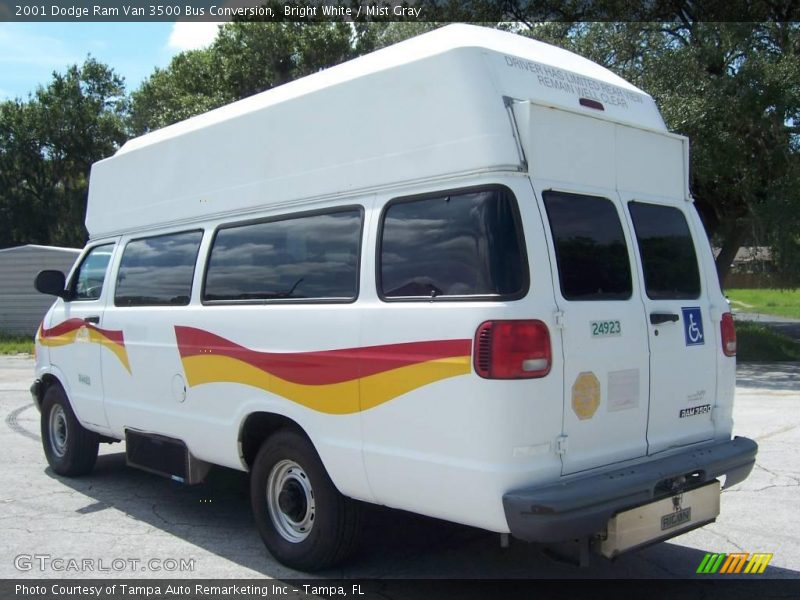 Bright White / Mist Gray 2001 Dodge Ram Van 3500 Bus Conversion