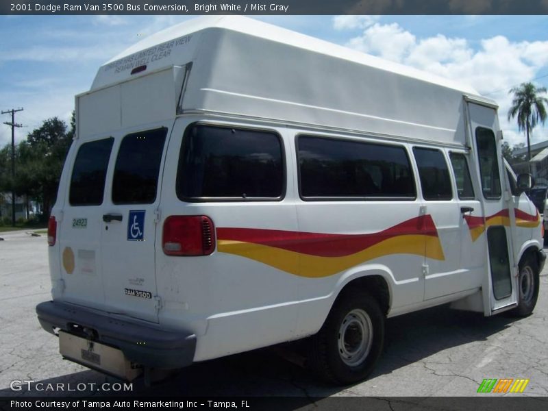 Bright White / Mist Gray 2001 Dodge Ram Van 3500 Bus Conversion