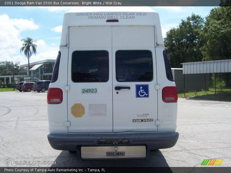 Bright White / Mist Gray 2001 Dodge Ram Van 3500 Bus Conversion