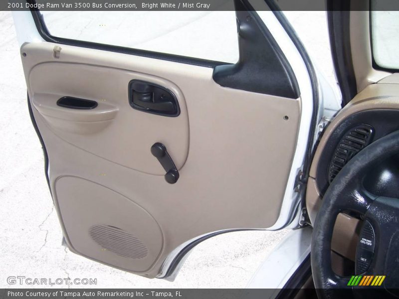 Bright White / Mist Gray 2001 Dodge Ram Van 3500 Bus Conversion